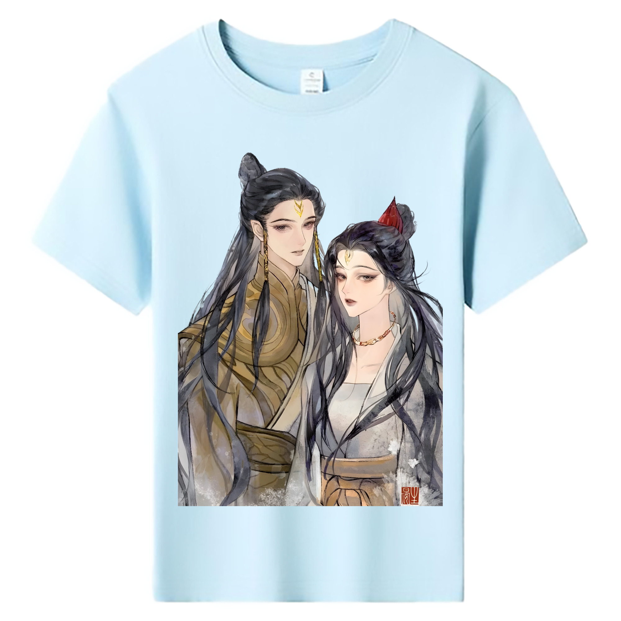 （画像用） Ne Zha 2 ナタ 魔童の大暴れ 綿100％キッズTシャツ（フロントプリント）